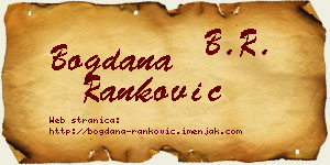Bogdana Ranković vizit kartica